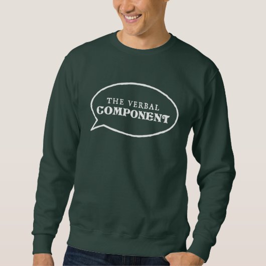 Sweatshirt de composants verbaux - Vert (Devant)