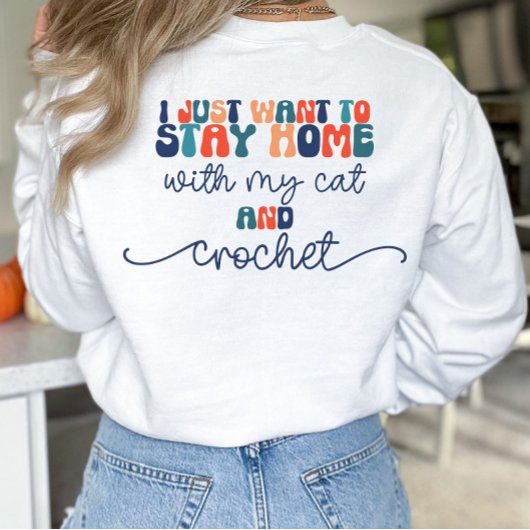 Sweatshirt de conception de poche Crochet et Amour