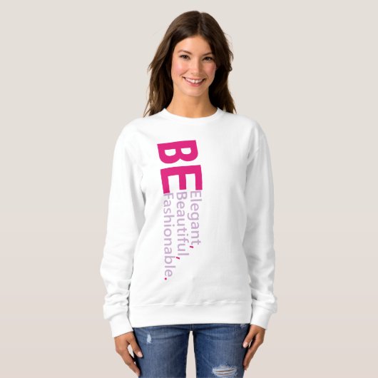 Sweatshirt de devis motivationnels de texte élégan (Devant entier)
