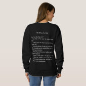 Sweatshirt de drabble de chat (texte blanc) (Dos entier)