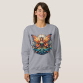 Sweatshirt de fées, Jumper magique à cou de crème (Devant entier)