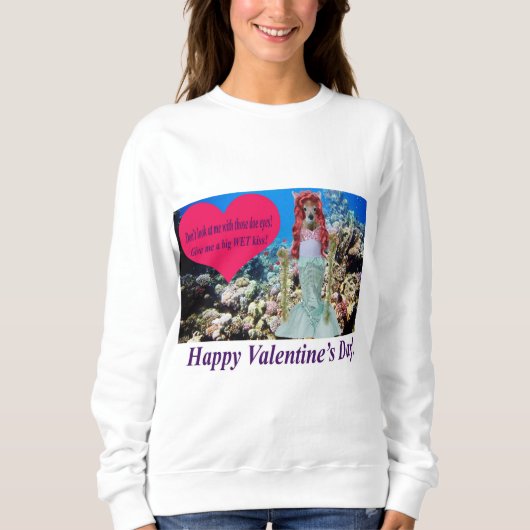 sweatshirt de femmes. Heureuse Sainte-Valentin. do (Devant)