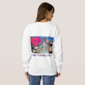 sweatshirt de femmes. Heureuse Sainte-Valentin. do (Dos entier)
