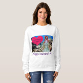sweatshirt de femmes. Heureuse Sainte-Valentin. do (Devant entier)