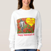 sweatshirt de femmes. Heureuse Sainte-Valentin. no (Devant)