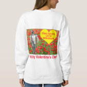 sweatshirt de femmes. Heureuse Sainte-Valentin. no (Dos)