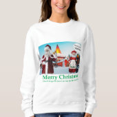 sweatshirt de femmes. Joyeux Noël. chats/m mrs (Devant)