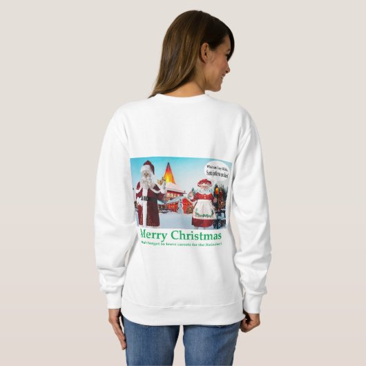 sweatshirt de femmes. Joyeux Noël. chats/m mrs (Dos entier)