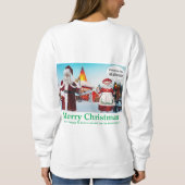 sweatshirt de femmes. Joyeux Noël. chats/m mrs (Dos)