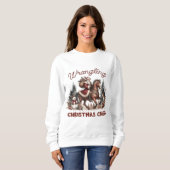 Sweatshirt de fête de Noël qui se mêle (Devant entier)