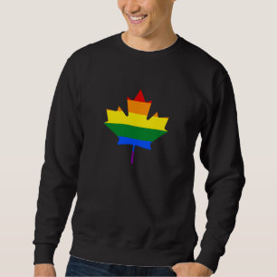 Sweatshirt de feuille d'érable Rainbow