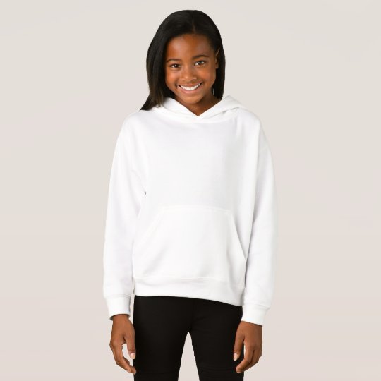 Pull à capuche molletonné pour fille, Blanc