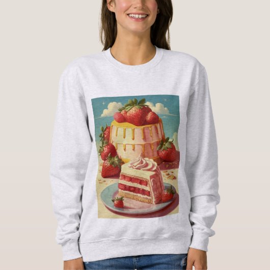 Sweatshirt de gâteau futuriste rétro (Devant)
