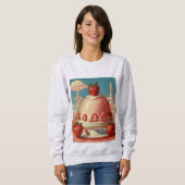 Sweatshirt de gâteau futuriste rétro (Devant entier)