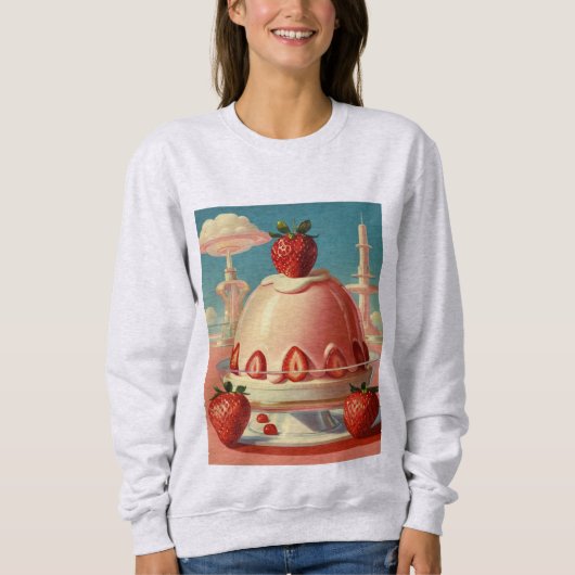 Sweatshirt de gâteau futuriste rétro (Devant)