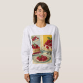 Sweatshirt de gâteau rétro futuriste  (Devant entier)