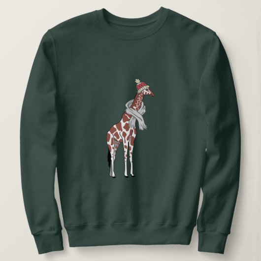 Sweatshirt de girafe d'hiver (Design devant)