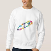 Sweatshirt de goupille de sécurité d'arc-en-ciel (Devant)
