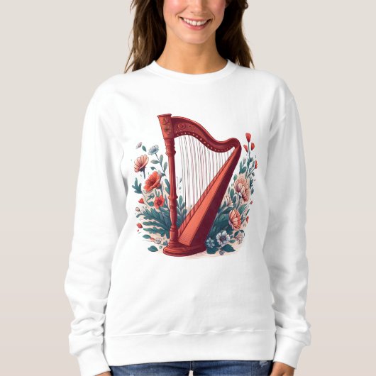 Sweatshirt de harpe florale (Devant)