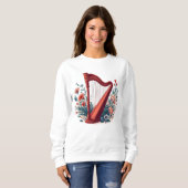Sweatshirt de harpe florale (Devant entier)
