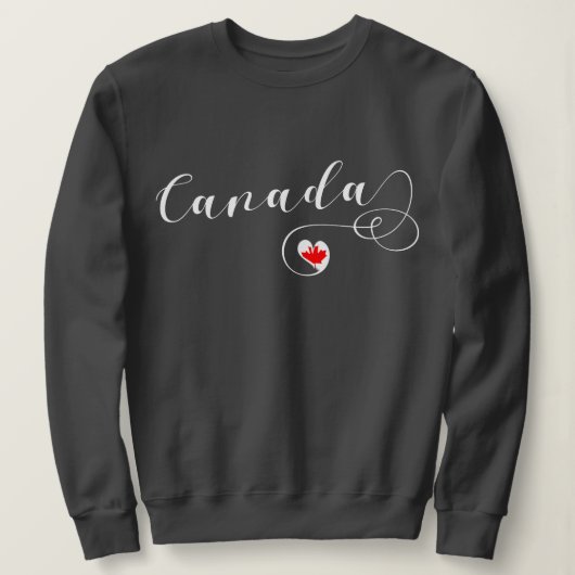 Sweatshirt de Heart Canada, drapeau canadien (Design devant)