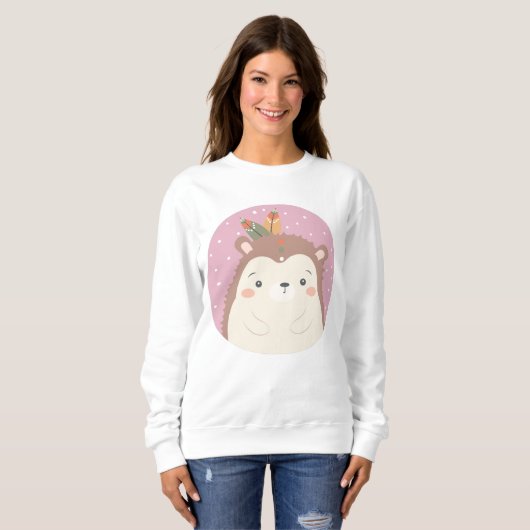 Sweatshirt de hérisson mignon (Devant entier)