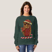 Sweatshirt de hibou de Noël (Devant entier)