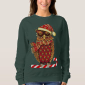 Sweatshirt de hibou de Noël (Devant)