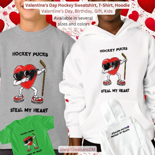 Sweatshirt de hockey de la Saint-Valentin, T-Shirt