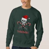 Sweatshirt de jolly roger de Noël de pirate (Devant)