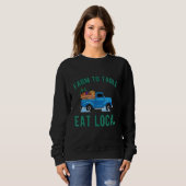 Sweatshirt De la ferme à la table Manger local Graphique Trac (Devant entier)