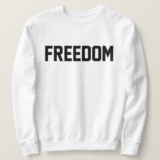 Sweatshirt de la liberté pour les hommes et les fe (Design devant)