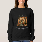 Sweatshirt de la maison Citrouille d'automne (Devant)
