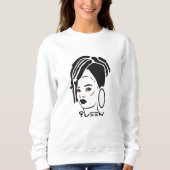 Sweatshirt de la reine d'Afrique cool (Devant)