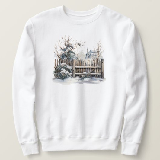 Sweatshirt de la scène d'hiver (Design devant)