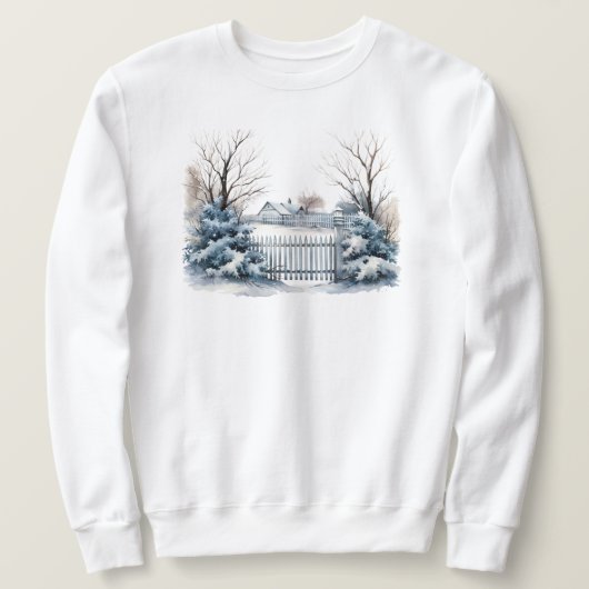 Sweatshirt de la scène d'hiver (Design devant)
