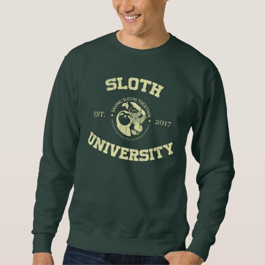 Sweatshirt de la Sloth University - Forest Green (Devant)
