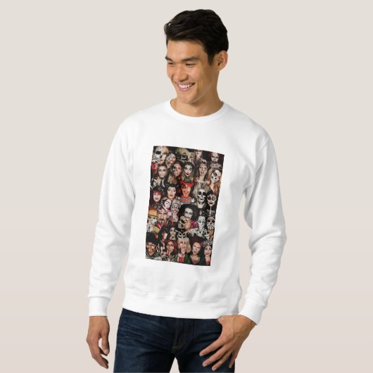 Sweatshirt de l'équipe de collage d'Halloween pour (Devant entier)