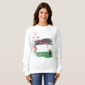 Sweatshirt de l'espoir et de l'amour des femmes pa (Devant entier)