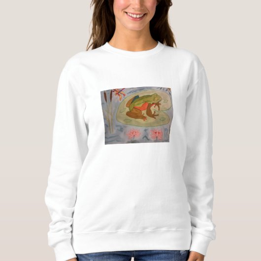 Sweatshirt de l'étang de grenouille d'été (Devant)