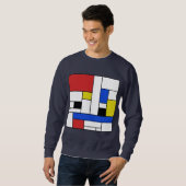 Sweatshirt de lignes hommes de Mondrian (Devant entier)