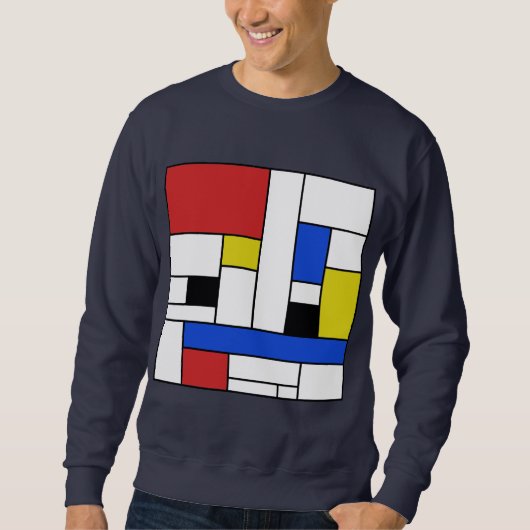 Sweatshirt de lignes hommes de Mondrian (Devant)