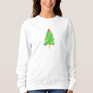 Sweatshirt de l'illustration de l'arbre de Noël