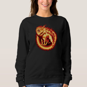 Sweatshirt de lion feu