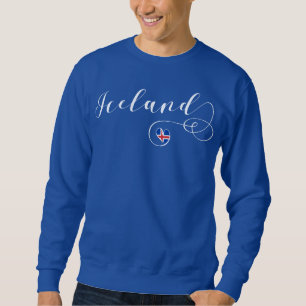 Sweatshirt de l'Islande de coeur, islandais