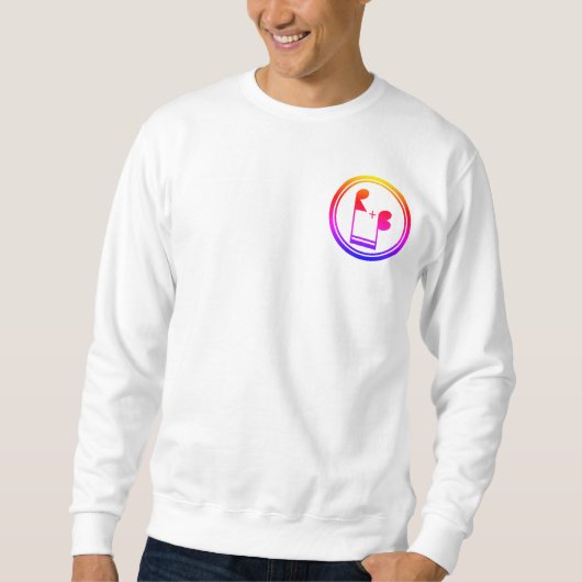 Sweatshirt de logo d'arc-en-ciel de rythme et de (Devant)