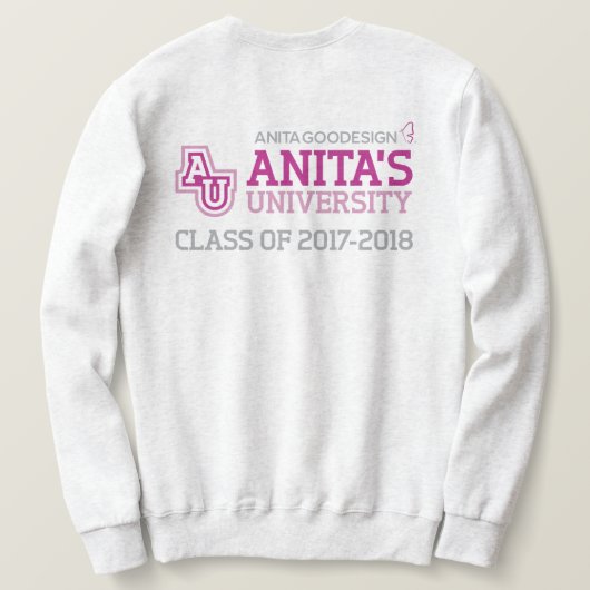 Sweatshirt de logo de l'université d'Anita (Design dos)