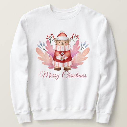 Sweatshirt de l'ours de Noël (Design devant)