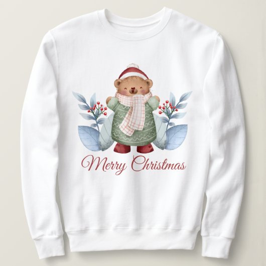 Sweatshirt de l'ours de Noël (Design devant)