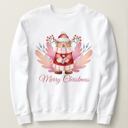 Sweatshirt de l'ours de Noël (Design devant)